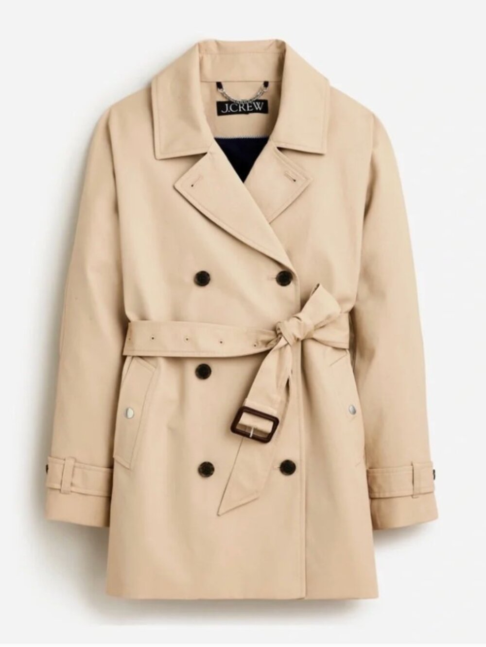 J. Crew Cropped Icon Trench Coat, Size Small